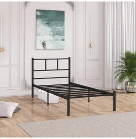 Resim Cemre Metal Karyola 90 x 190 CM Siyah 