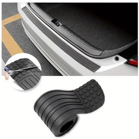 Resim Xuweiwei 1 Adet Pvc Arka Tampon Koruyucu Çizilmez Lastik Şerit Bagaj Kapağı Aksesuarı 