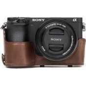 Resim MegaGear Sony Alpha A6500 (16-50 mm) Suni Deri Kamera Çantası 
