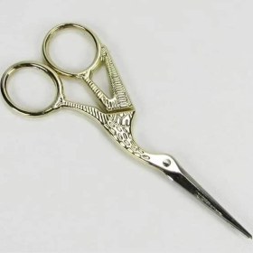 Resim AyrStore Leylek Şeklinde Gold (Altın) Renk Söz ve Nişan Makası 