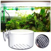 Resim Xindoker Akrilik Balık Yemi Kabı - Akvaryum Bitki Besleyici, Güvenli Bağlantı, Kolay Temizlik 