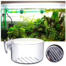 Resim Xindoker Akrilik Balık Yemi Kabı - Akvaryum Bitki Besleyici, Güvenli Bağlantı, Kolay Temizlik 