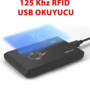 Resim Alkatronik EM4100 125Khz Usb Rfid Okuyucu 125 KHz RFID Manyetik Kart Anahtarlık Etiket Okuyucu Personel Takip 
