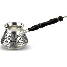 Resim Kalın Topak Eskitme Bakır Cezve 6 Fincanlık 