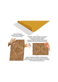 Resim Tink Kendinden Yapışkanlı Açık Kahve Mermer Desenli Pvc Panel 41x62 Cm 