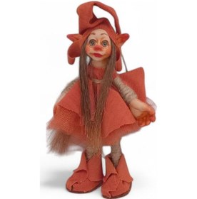 Resim Elf Bebek Turuncu Pabuç Asmalı 