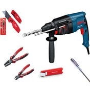 Resim Bosch GBH 2-26DRE 6 Parça Tam Profesyonel Usta Seti NWS 180 MM Pense Yan Keski İzeltaş Milwaukee Set 
