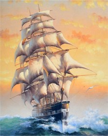 Resim Mufunye 16 X 20 İnç Kendin Yap Tuval Üzerine Yağlı Resim Sayılarla Ma Seti Kale Yelkenli Desen Yetişkinler Çocuklar Başlangıç El Sanatları Ev Duvar Dekoru Çerçevesiz Diğer 