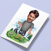 Resim Golf ve Tatil Karikatürlü Tebrik Kartı 