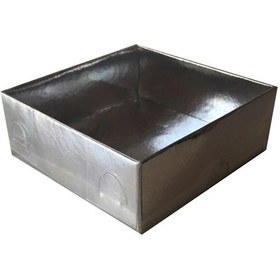 Resim Asetat Kapaklı Karton Kutu Düz Renk 9X9X3 Cm 50 Adet Gümüş N11.9165 