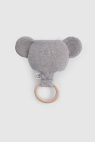 Resim Ahşap Saplı Diş Kaşıyıcı ve Gri Çıngırak Koala - Gri / One Size 