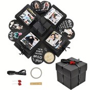 Resim Laidesoph Sürpriz Patlama Hediye Kutusu - DIY Scrapbook & Fotoğraf Albümü Kiti, El Yapımı Aşk Anı Hatırası Doğum Günleri, Sevgililer Günü, Anneler Günü, Evlilik Yıldönümleri için, Yaratıcı Hediye Kutusu 