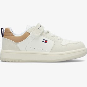 Resim Tommy Hilfiger Low Cut Lace Up Velcro Bebek Bej Spor Ayakkabı 