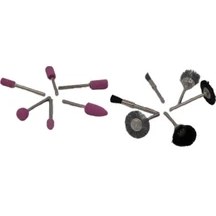 Resim Sanec 12'li Kalıpçı Taşlama Uçları Seti Tel Fırça Gravür Uçları Seti 