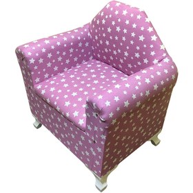 Resim LR PEMBE YILDIZ desenli çocuk koltuğu - tekli çocuk berjeri 