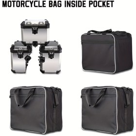 Resim R1200GS Adv için Motosiklet Bagaj Çantaları Siyah İç Çantalar R1250 R1250 Gs Macera Bavulları Motosiklet Çantası 
