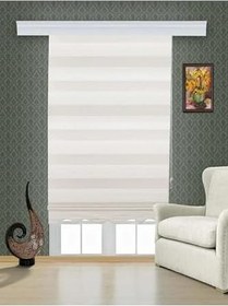 Resim Geniş Pliseli Stor Perde+ Etek Dilimi Alüminyum Kasa genişpliseli, Krem Rengi, 80 x 260 