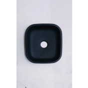 Resim Gralux Evye Siyah Granit Desen Kaplamalı Kare Alttan 40 x 45 Paslanmaz Evye 
