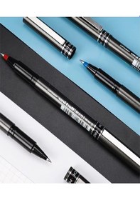 Resim Kırmızı Pilot Kalem Ub-155 Micro Deluxe 3 Adet Uniball Pilot Kalem 0.5 Mm Roller Uçlu Pilot Kalem İnce Uçlu Likit Kırmızı 