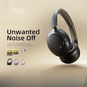 Resim QCY H3 Pro Hybrid Anc Hi-res Ldac Bluetooth 5.4 Kafaüstü Kablosuz Kulaklık Çift Cihaz desteği Beyaz 