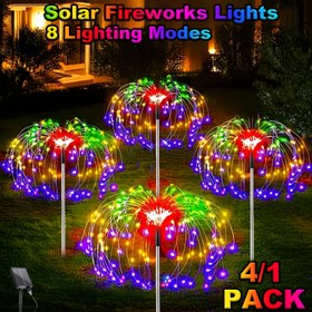 Resim 4/1 Paket Solar Bahçe Aydınlatması - IP65 Su Geçirmez Dış Mekan Dekoratif Ateş Böceği Işıkları, 8 Aydınlatma Modu, Bahçe, Veranda, Avlu ve Parti Dekorasyonu için Güneş Enerjili Yolu Aydınlatması, Solar Dış Mekan Işıkları, Veranda Aydınlatması, Canlı Işık Gösterisi 