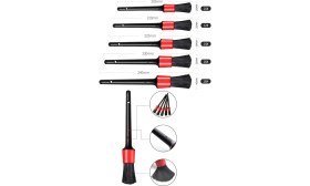 Resim Technojet 5'li Oto Araç Iç ve Dış Detaylı Temizlik Fırça Seti Detail Dash Brush Set Araç Oto ve Motosiklet Bakımı 