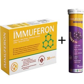 Resim Immuferon - Beta Glucan Vitamin C Çinko Kara Mürver İçerikli 