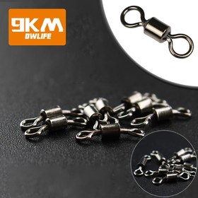 Resim 100'lü Paket Ağır Hizmet Tipi Paslanmaz Çelik Balıkçılık Dönerleri (9-1320) - Tuzlu ve Tatlı Su için 360° Dönebilen Varil Döner Bağlantılar, Siyah Korozyona Dayanıklı 14#/2/0 Ölçekli Hat Ağırlığı (Balıkçılık Çubukları, Hatlar, Kancalarla Uyumlu) 
