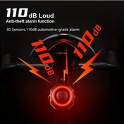 Resim Ynf Bisiklet Siyah Yüksek Parlaklık Hırsızlık Alarmı Titreşim Algılama Devrilme Alarmı 110db Ses Ip65 Su Toz Dayanıklı 6 Ay Pil Ömrü 