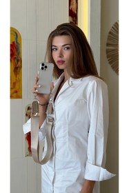 Resim Cherry Carter Iphone 16 Pro Uyumlu Telefon Askısı ve Kılıf -Vizon Telefon Askısı- Ayarlanabilir Askı 