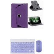 Resim Acer Iconia M10 10.1" Kılıf Uyumlu Standlı Kablosuz Bluetooth Klavye Mouse Set Kılıf 