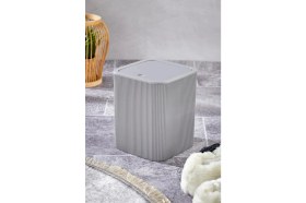 Resim Çizgi Model, Kare Dönen Plastik Kapak Banyo Mutfak Tezgah Üstü Çöp Kovası 4lt A 