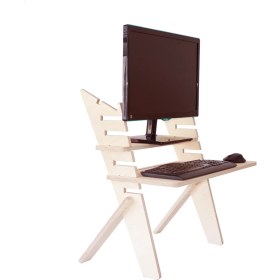 Resim Tufetto Medi Ayakta Çalışma Masası 