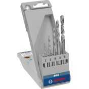 Resim Professional Accessories Matkap ve Kırıcı Delici Uçları, Ahşap Matkap, Gri, 5 Adet 