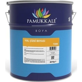 Resim Pamukkale 7206 Yol Çizgi Boyası Sentetik 20 Kg Antrasit Gri Ral 7016 
