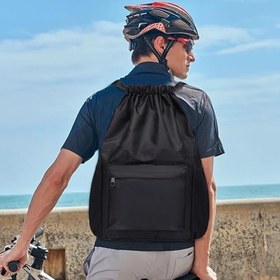 Resim Su Geçirmez Motosiklet Sırt Çantası, Su Geçirmez İpli Çanta,Kompakt Kask Saklama Çantası Motosiklet İpli Çantalar | Amaçlı İpli Spor Çantası Kaskları Spor Salonu Spor Seyahati için Taşıma Çantası 