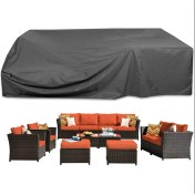 Resim Autozel Siyah Bahçe Mobilyası Koltuk Masa Sandalye Koruyucu Örtü Branda 300X160X80 