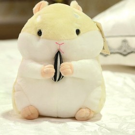 Resim Cute Hamster Plush Toy Mouse Pendant Keychain Doll - Yellow / 30CM 