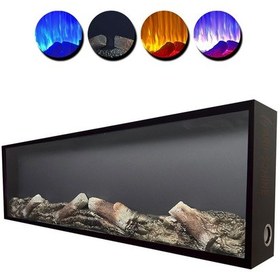 Resim Arif Şömine Dekoratif Elektrikli Yapay Şömine - 90x30x15 Cm - Farklı Renk Modları, Kumandalı, Bluetooth 