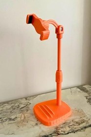 Resim BUFFER® Masa Üstü Tablet ve Telefon Tutucu Plastik Aparat Turuncu Telefon Standı 