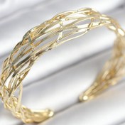 Resim BURCU MODA Gold Renk Pirinç Vintage Kadın Bileklik 