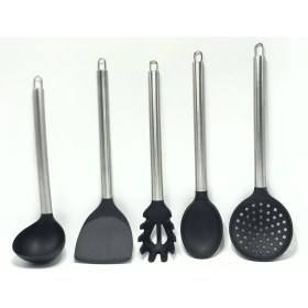 Resim İly Silikon Siyah 5'li Mutfak Seti 