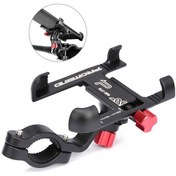 Resim Springsun Evrensel 360 Döner Alüminyum Motosiklet/bisiklet Telefon Tutucu - 31.8mm Gidon Kavramalı Siyah 