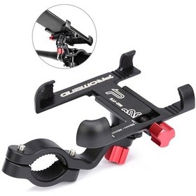 Resim Springsun Evrensel 360 Döner Alüminyum Motosiklet/bisiklet Telefon Tutucu - 31.8mm Gidon Kavramalı Siyah 