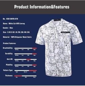 Resim Beyaz Kemaloce Polyester Unisex Mtb Jersey Beyaz Bmx Formalar Profesyonel Nefes Kısa Kollu Dağ Bisikleti Forması Beyaz 