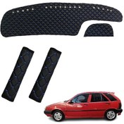 Resim Fiat Tipo Göğüs Halısı + Emniyet Kemer Konforu Siyah-Mavi (528501917) 