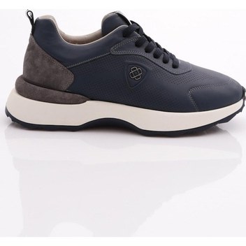 Dgn 9830 Erkek Düz Taban Bağcikli Sneaker Ayakkabi 9830-2505-R9406 Beyaz - Lacivert