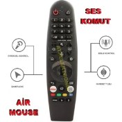 Resim Ata Elektronik Ses Komutlu - Air Mouse ÖZELLİKLİ webos tv kumandası WEBOS özellikli LG Onvo AXEN SUNNY Hİ LEVEL NEXT AXEN AWOX SİMFER TÜM MARKALARA UYUMLU 