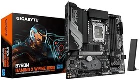 Resim GIGABYTE B760M GAMING X WIFI LGA1700 DDR5 7600MHz(OC) PCIe 5.0 Çift M.2 NVMe WiFi 6E 2.5GbE LAN mATX Gaming Anakart 