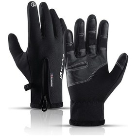 Resim Ranyeek Kış Sporları İçin Rüzgar Ve Su Geçirmez Isıtmalı Dokunmatik Kayak Eldiveni - Siyah M Siyah 